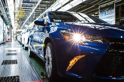 Toyota produces 13 models in North America including: Avalon, Camry, Corolla, Highlander, RAV4, Sequoia, Sienna, Tacoma, Tundra, Lexus RX 350, Lexus ES 350, Yaris and Yaris iA. Pictured is a Camry rolling off the line at Toyota Motor Manufacturing Kentucky, which celebrated its 30th anniversary in 2016.